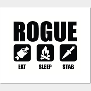 ROGUE Eat Sleep Stab Posters and Art